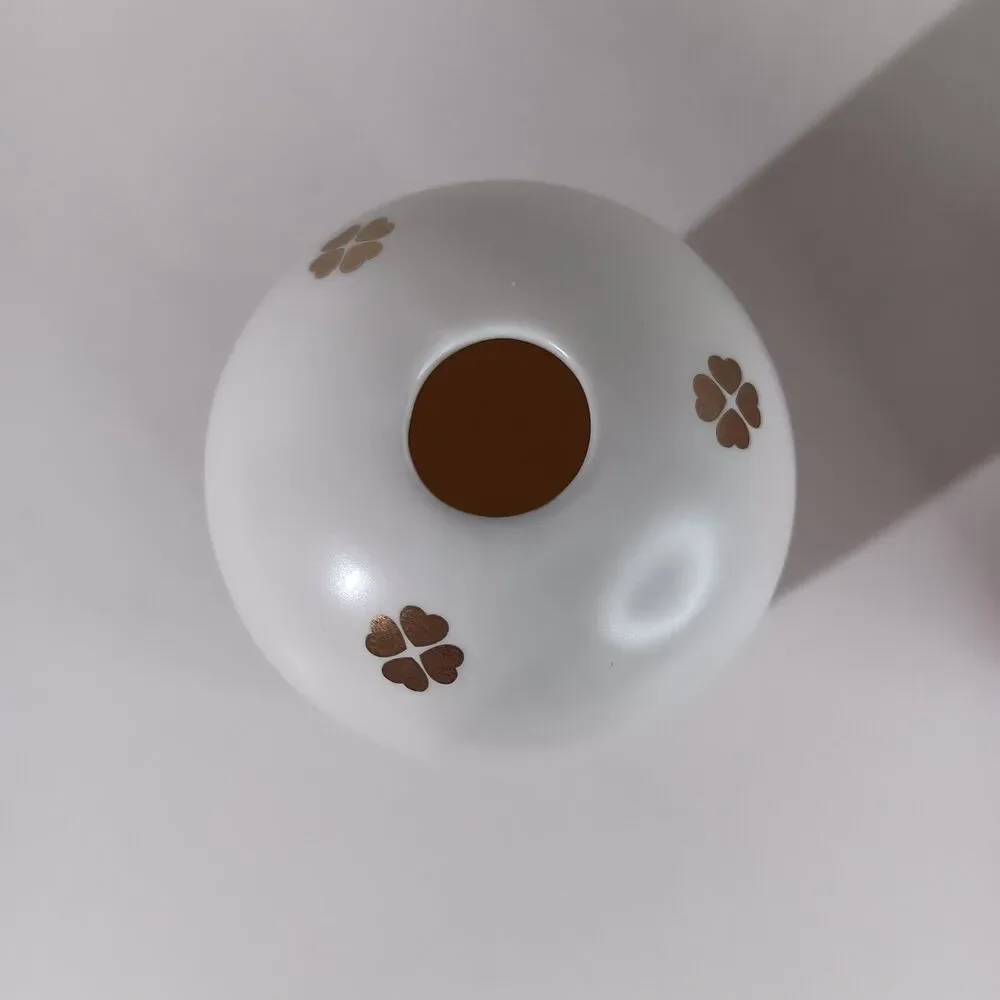 Kate Spade New York Lenox Bud Vase Spade Street White Gold 5 